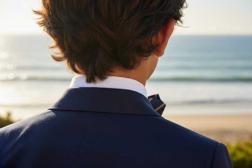 Detaljbild krage bakifrån - vinkel 3